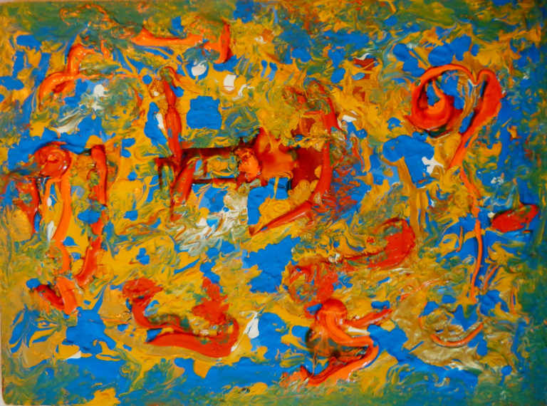 Blue Sonata 11x15 Oil on Particle Board