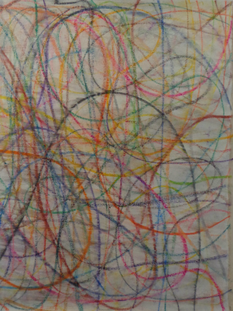 Color Chaos 2008Oil pastels on canvas 40x30